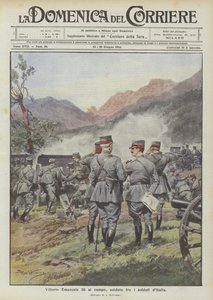 Vittorio Emanuele III para o campo, soldado fra i soldati dItalia