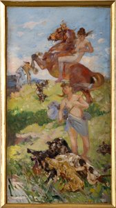 Cena de caça de Achille Boschi