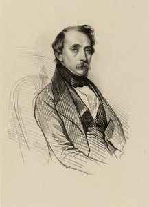 Retrato de François-Alexandre David, litógrafo.  (IFF 190) de Achille Devéria