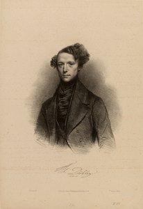 Retrato do compositor Theodor Döhler 1814-1856. de Achille Devéria