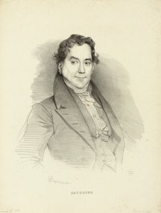 Retrato do cantor e compositor Gioseffo Catrufo 1771-1851, 1830. de Achille Devéria
