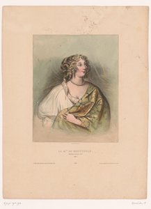 Retrato de Madame de Montespan
La M.ise de Montespan, maîtresse de Louis XIV, 1667 (título sobre o objecto)
Mulheres famosas (título da série) de Achille Devéria