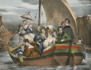 Ande na água, arejando na água de Achille Devéria