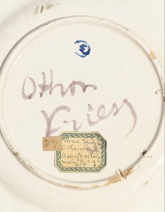 Verso de "The Crocodile Crunches a Big Snake", c.1907 (faiança de lata vidrada) (ver também 489731)