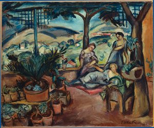 Women on the Terrace (óleo sobre tela) de Achille Emile Othon Friesz