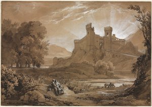 Paisagem com castelo e pastores, 1814.