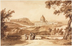 Vista de St. Peters, Roma, c. 1817-1820.
