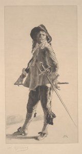 O duelista, impressão feita por Jean Louis Ernest Meissonier de Achille Isidore Gilbert