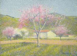 Um Pomar na Primavera, Macieiras em Flor, c.1920-29 (óleo sobre algodão)
