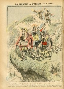 Ilustração de Achille Lemot (1846-1909) em Le Pelerin, 08/09/07 - La marche à l