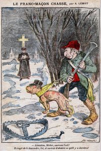 A caça ao maçon em Le Pelerin de Achille Lemot