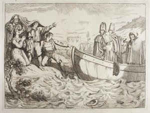 Desembarque junto ao Tibre de Achille Pinelli
