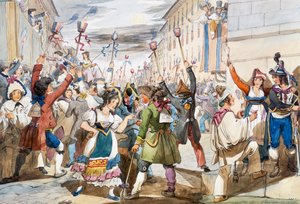 Último dia de Carnaval em Roma com velas moccoletti