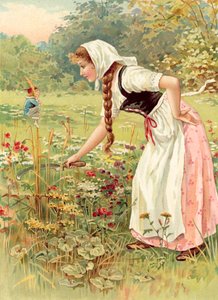 Hop-o-My-Thumb e Servindo-Empregada (chromolitho)
