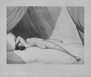 Nu Reclinado em Cama Cortinada [Emma Hamilton], 1º de novembro de 1797.