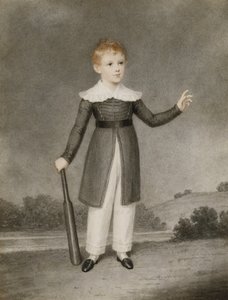 Retrato de Edward Currie, segurando um taco de críquete, 1830 de Adam Buck