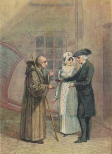Yorik, o monge e madame L. no pátio da estalagem em Calais, c1760s, 1942.