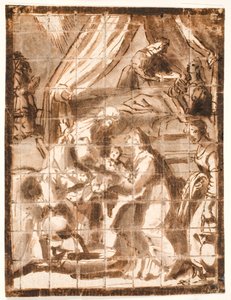 O nascimento da virgem Maria de Adam Elsheimer