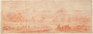 Tropas francesas antes de Salins e as colinas circundantes de Adam Frans van der Meulen