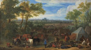O exército de Luís XIV diante de Tournai em 1667 de Adam Frans van der Meulen