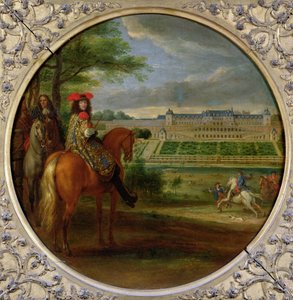 Vista do novo palácio de Saint-Germain do lado do terraço, 1669 de Adam Frans van der Meulen