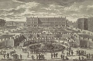 Vista de Versalhes Vista de Versalhes, fachada do jardim, década de 1680. de Adam Perelle