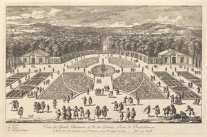 Veüe du Grand Parterre e a meia lua de Richelieu, século XVII. de Adam Perelle
