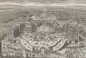 Vista geral do Palácio de Versalhes, década de 1680., década de 1680.