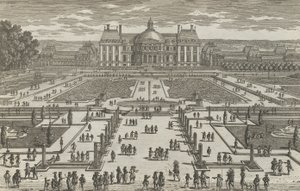 Vista de Vaux-Le-Vicomte, década de 1680., década de 1680. de Adam Perelle