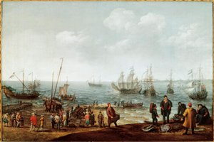 Praia com Pescadores
