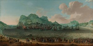 Vitória sobre os espanhóis perto de Gibraltar por uma frota comandada pelo almirante Jacob van Heemskerck, 25 de abril de 1607 de Adam Willaerts