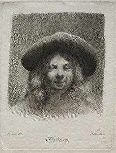 Retrato de Gerard Terborch. de Adam von Bartsch