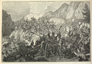 A Batalha de Katzbach a 26 de Agosto de 1813.
