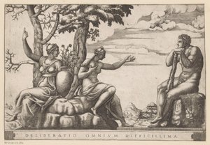 Hércules op de tweesprong A decisão mais difícil de todas (título no objeto) de Adamo Scultori