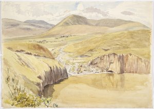 A Alberea, perto de Santiago del Valle, Guanajuato, México (aguarela) de Adela Breton