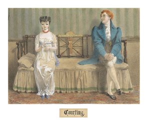 Cortejando, 1868 (wc & bodycolour sobre lápis em lápis)