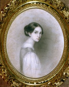 Retrato de Leopoldine Hugo (1824-43) (desenho) de Adele Julie Hugo