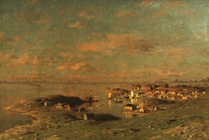 De Reine em Lofoten (óleo sobre tela) de Adelsteen Normann