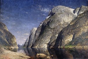 O Sognefjord, Noruega, c.1885 (óleo sobre tela)