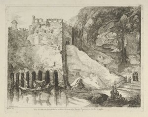 Vista dos escombros das termas de Neron de Diferentes vistas tiradas da natureza... ..., século XVIII. de Adélaide Allou