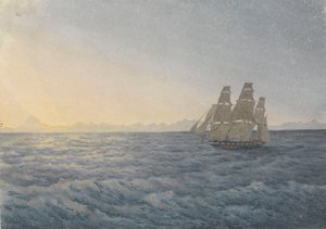 Andes, Pico do Aconcágua distante 170 milhas, 18 de junho de 1849