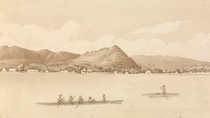 Apia Bay, Upolu, NavigatorsIslands [Samoa] 18 de setembro de 1849 de Admiral Sir Edward Gennys Fanshawe
