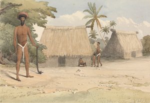 "Feejee hair-dressing; de um dos filhos mais novos de Tanoa, 7 de outubro de 1849 [Fiji] de Admiral Sir Edward Gennys Fanshawe