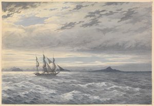 HMS "Daphne" ao largo do Cabo Horn, 28 de maio de 1852 (aguarela) de Admiral Sir Edward Gennys Fanshawe