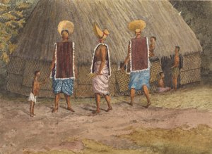 Chapéus de domingo nas Ilhas Navigators (Samoa), Baía de Apia, 14 de setembro de 1849 (aguarela)