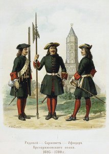 Uniformes do Regimento Preobrazhensky em 1695-1700, 1901-1904