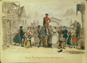 Cenografia para o balé La Esmeralda de C. Pugni, 1849