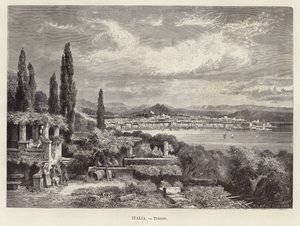 Itália - Trieste. Gravura por A Clos