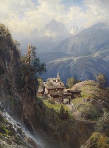 Aldeia nos Alpes Berneses de Adolf Mosengel
