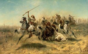 Cavaleiros Árabes no ataque, 1869